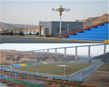 甘肅廣場高桿燈、中華燈-甘肅渭南合陽特警訓練基地廣場照明